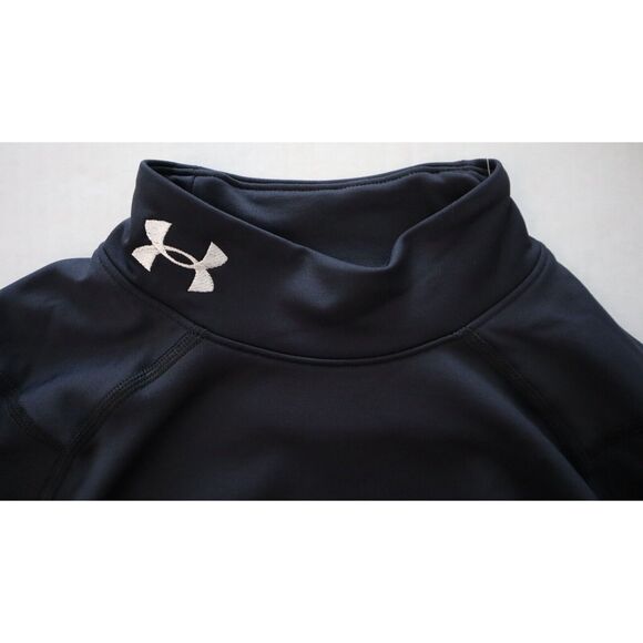 Under Armour 1366066-001 Men's Sz XL Black ColdGear Armour Fitted Mock Neck - Picture 3 of 8